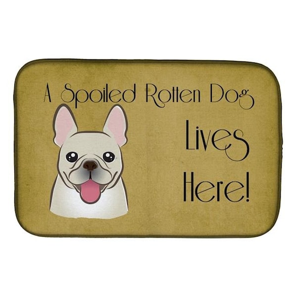 Carolines Treasures Carolines Treasures BB1486DDM French Bulldog Spoiled Dog Lives Here Dish Drying Mat BB1486DDM - main